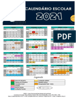 Calendário escolar 2021/2022 do 4o e 5o ano do Ensino Fundamental I