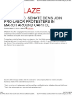 All 14 Wisc. Senate Dems Join Pro-Labor Protesters