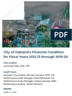 FINAL Performance Audit City of Oaklands Financial Condition For FYs 2012 13 Through 2019 20