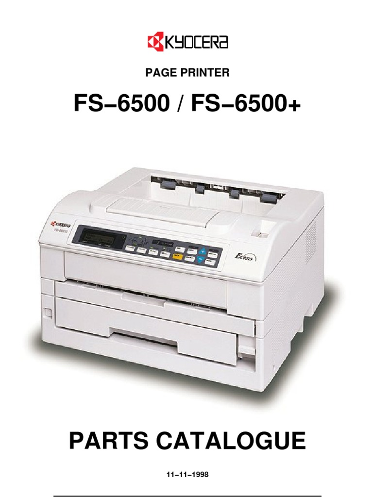 FS 6500 / FS 6500+: Page Printer | PDF | Printer (Computing) | Machines