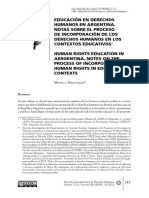 Educacion en Derechos Humanos en Argentina Notas s