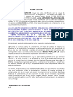 Poder Especial - Adquirir A Titulo de Leasing (Locatario) Jaime Gonzalez - Banco Popular