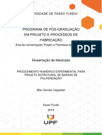 Procedimento Numerico Experimental Para Projeto Estrutural de Barras de Pulverizacao