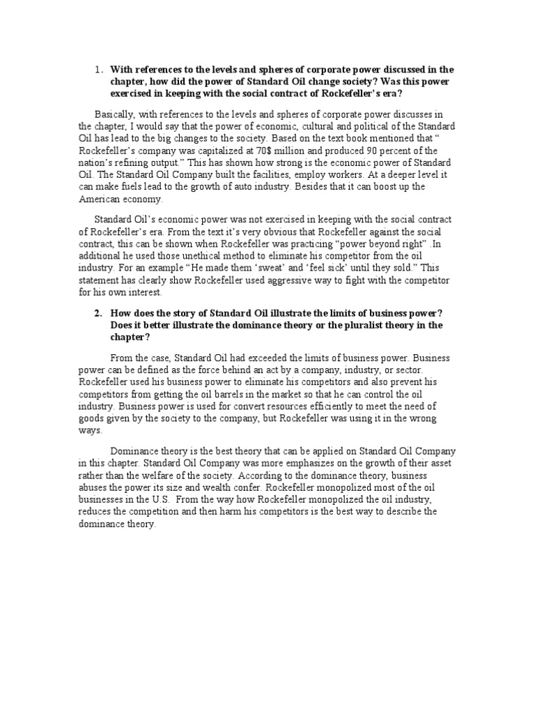 John D Rockefeller Case Study