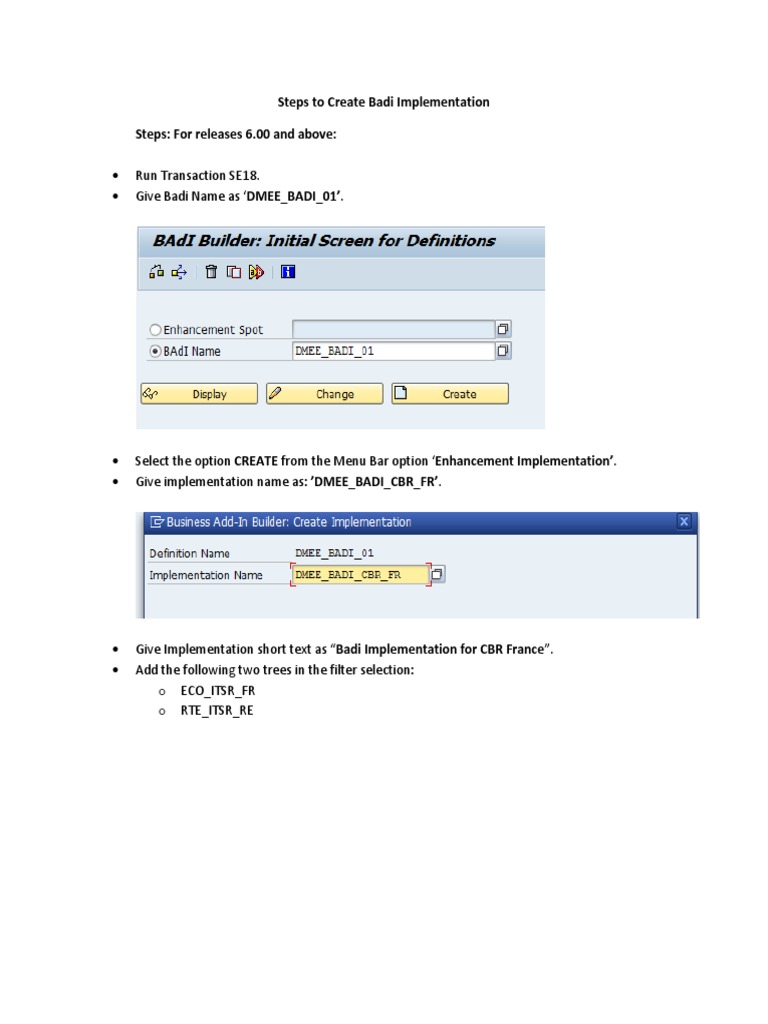 Badi Implementation Steps | What BAdi is and how to find and implement ...