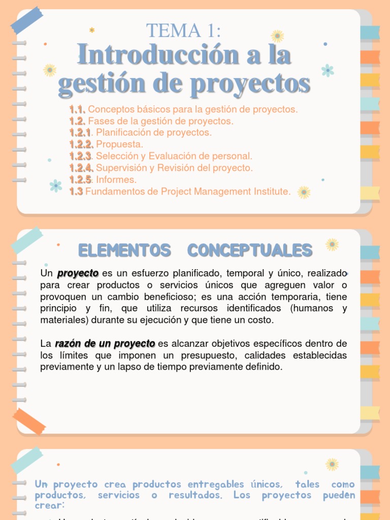 U1 GPS Introducción A La Gestión de Proyectos | PDF | Software ...