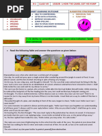 Activity I: Target Learning Outcome