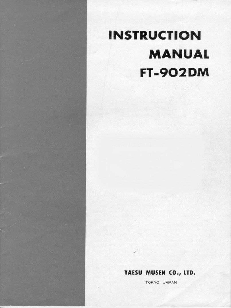 Yaesu ft-902dm Manual | PDF
