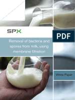 Removal of Bacteria and Spores From Milk, Using Membrane Filtration