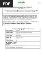 Plagiarism Declaration Form