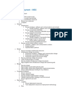 WBS-Infrastructure Deployment