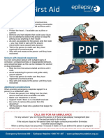 Seizure First Aid Poster A4 2016