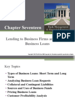 Chapter Seventeen: Lending To Business Firms and Pricing Business Loans