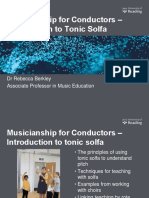 SFP Musicianship For Conductors Introduction To Tonic Solfa