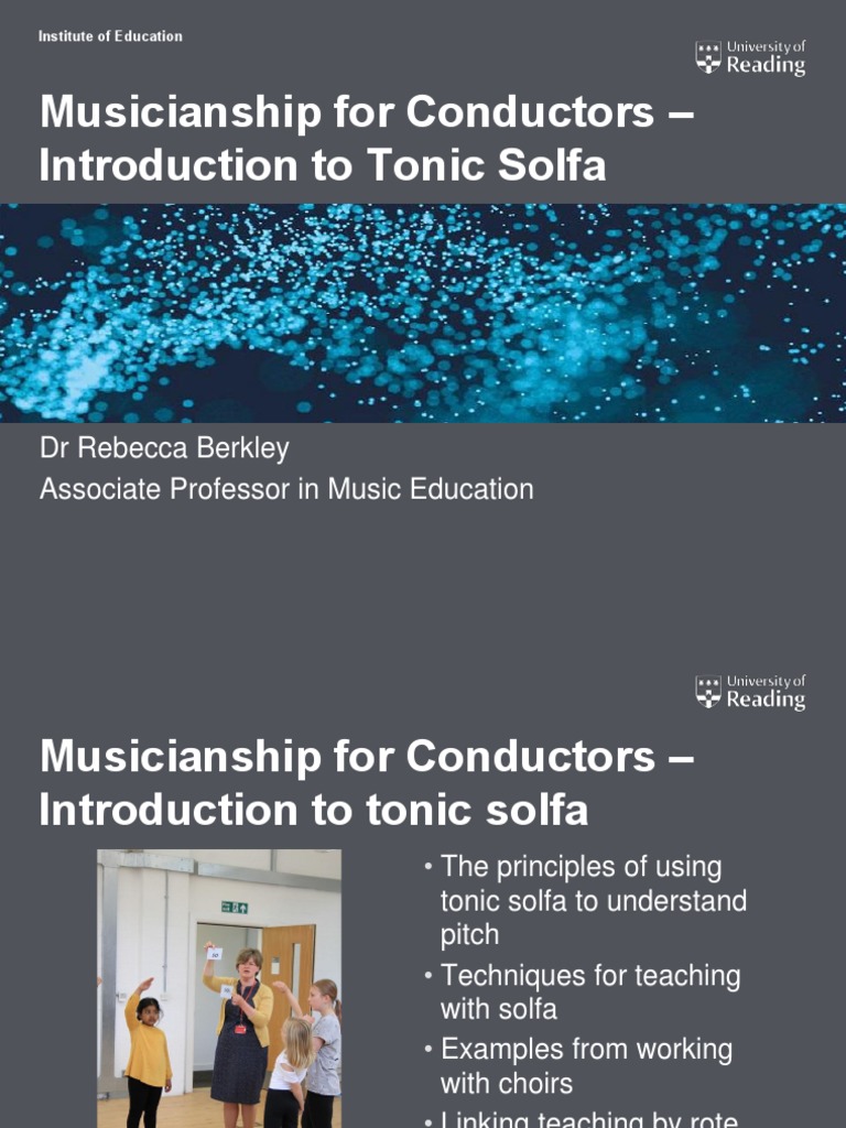 SFP Musicianship For Conductors Introduction To Tonic Solfa PDF