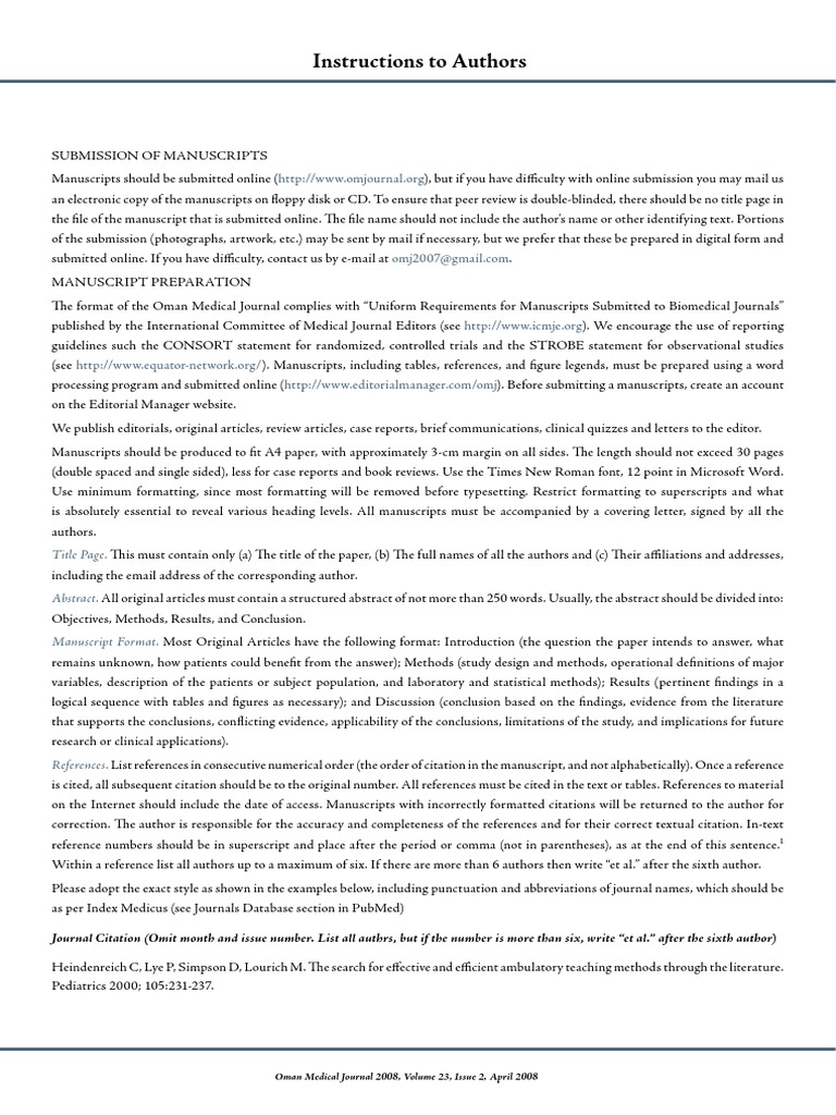 INSTRUCTIONS FOR AUTHORS intelligence overview