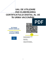 Manual de Utilizare - Generare Certificat Digital - Vaccinat