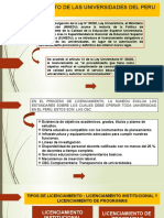 Licenciamiento de Las Universidades Del Peru