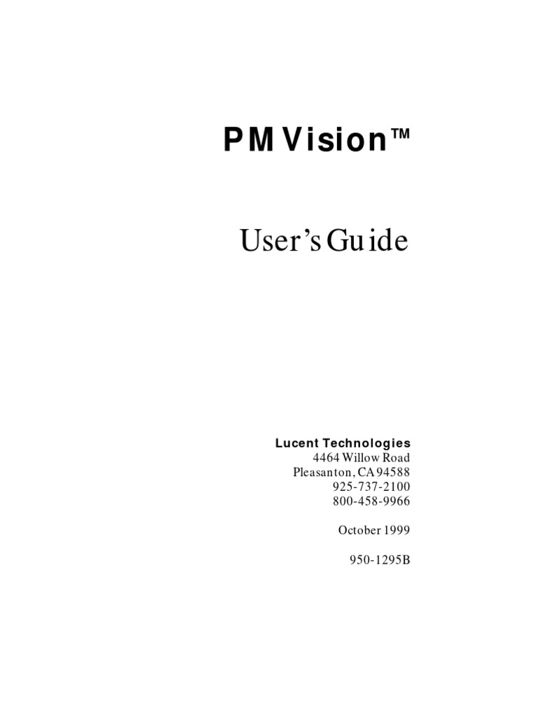 Pmvision: User'S Guide | PDF | Radius | Internet Protocol Suite