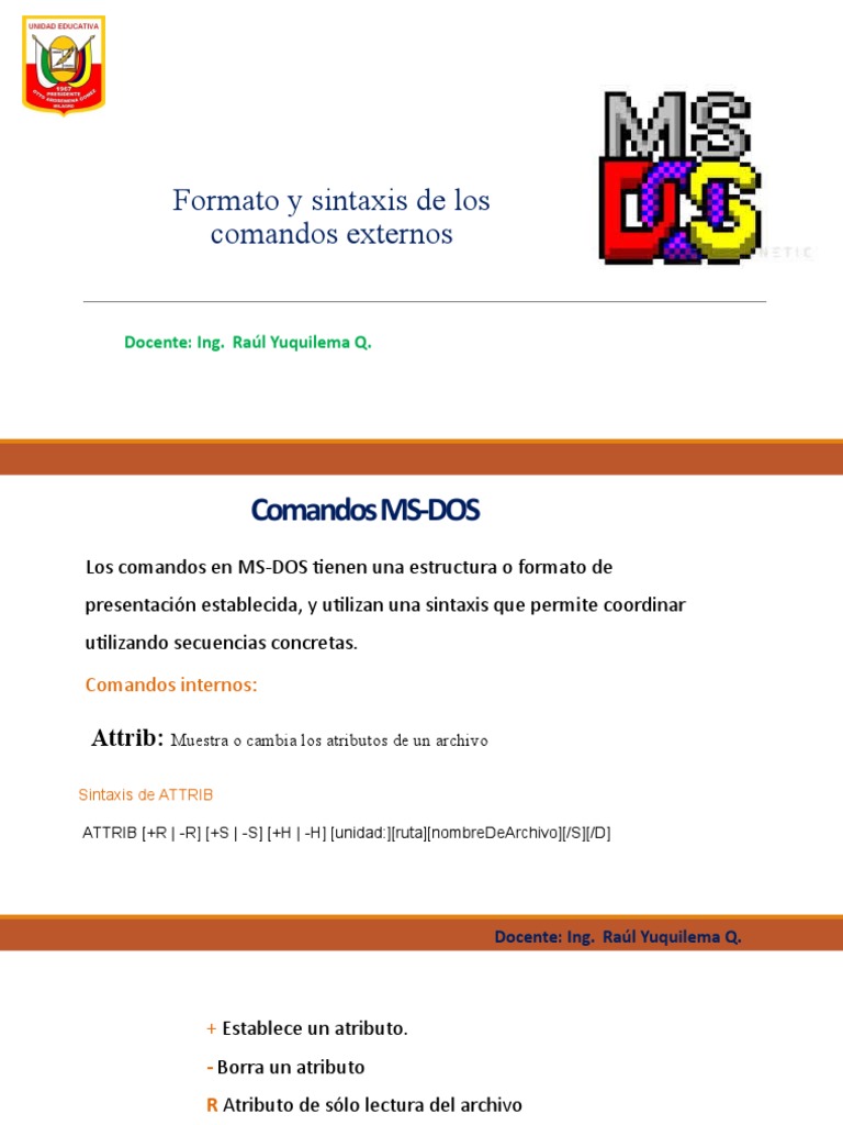 Sintaxis de Los Comandos Externos | PDF | Directorio (Computación ...