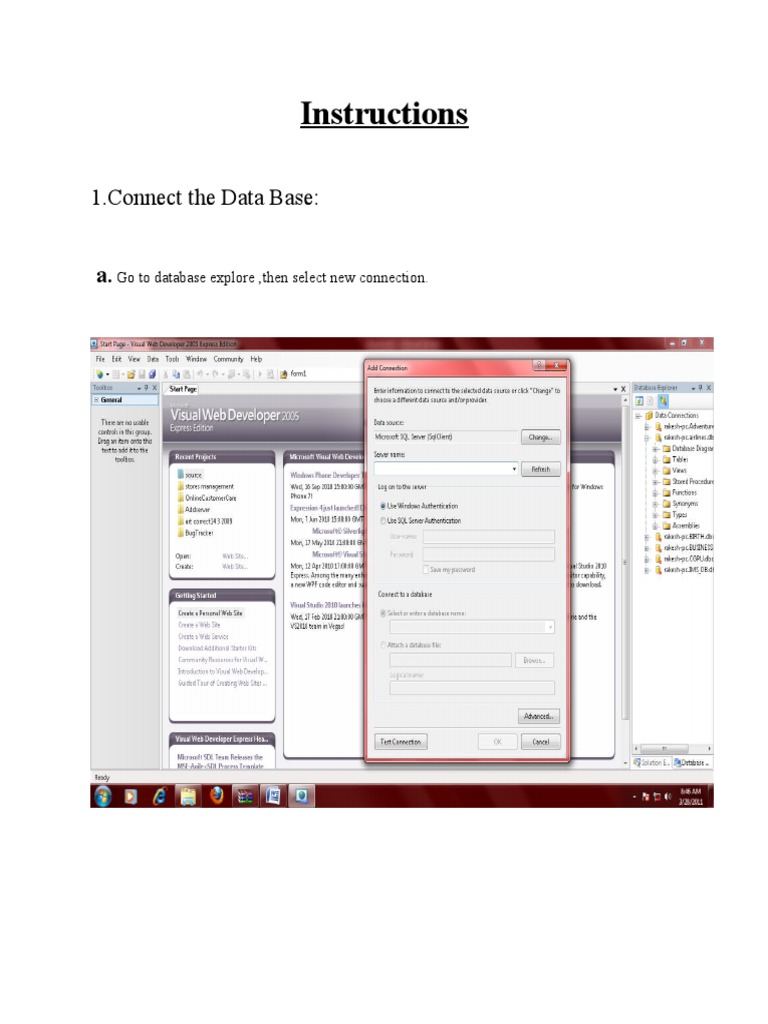 Connecting to a Database Guide | PDF