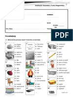 Vocabulary: Avaliação Sumativa - Teste Diagnóstico