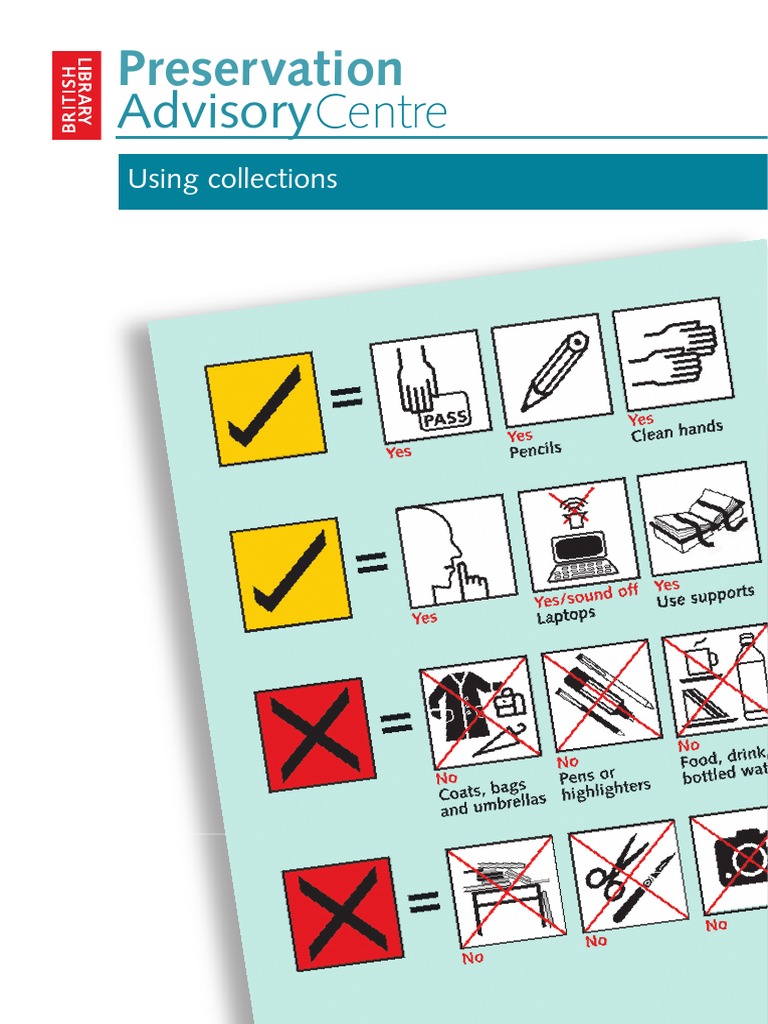 Preservation Advisory Centre: Using Collections | PDF | Preservation ...