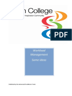 Workload Management Some Ideas: Published by The Advanced Practitioner Team