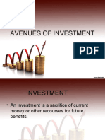 AVENUES OF INVESTMENT