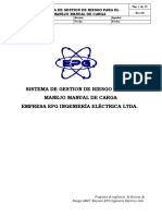 Sistema de Gestion de Riesgo para El Manejo Manual de Carga Empresa Epg Ingeniería Eléctrica Ltda
