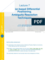 Carrier-Based Differential Positioning. Ambiguity Resolution Techniques