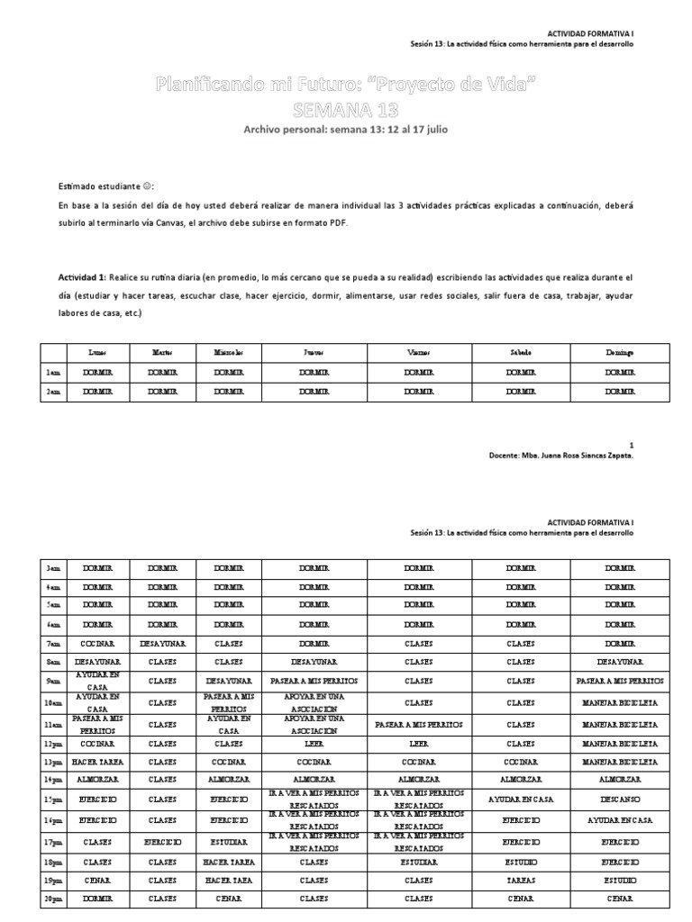 Actividad Practica 13 | PDF | Deportes | Salud y bienestar