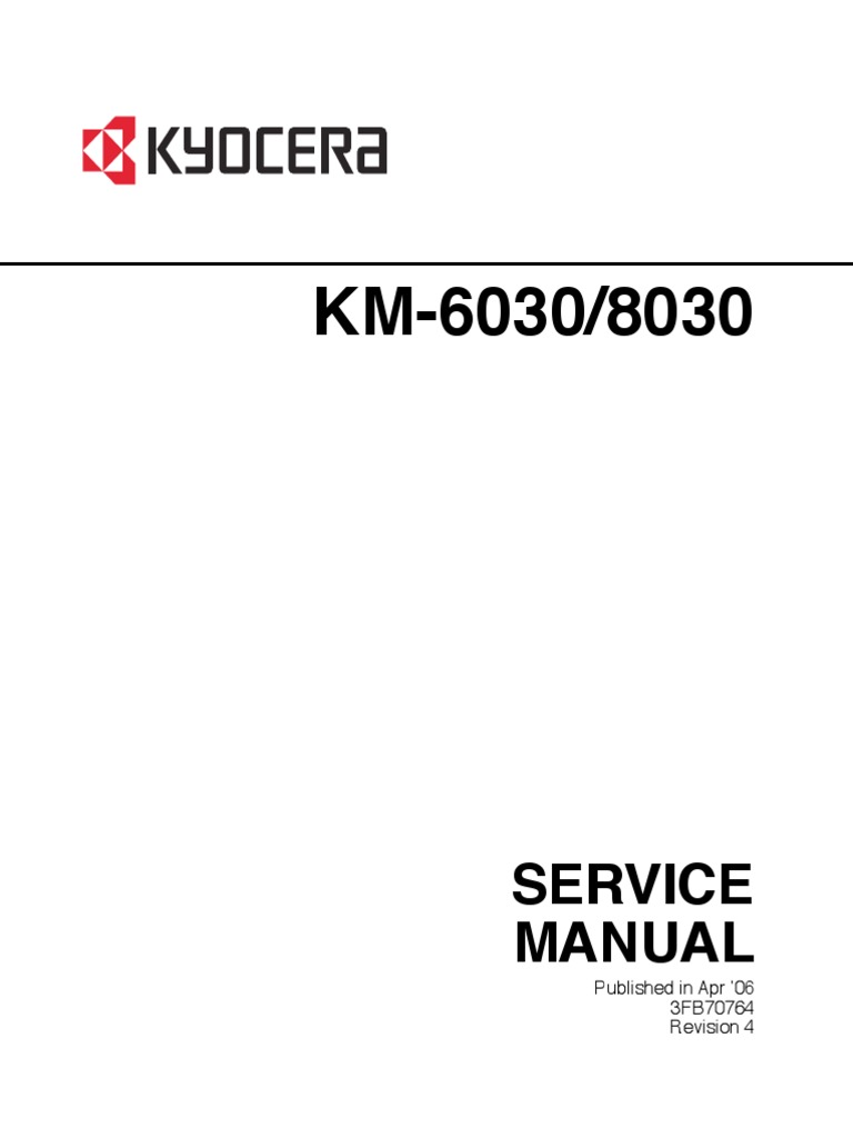 Kyocera Mits KM 6030- KM 8030-Service MANUAL | Image Scanner | Photocopier