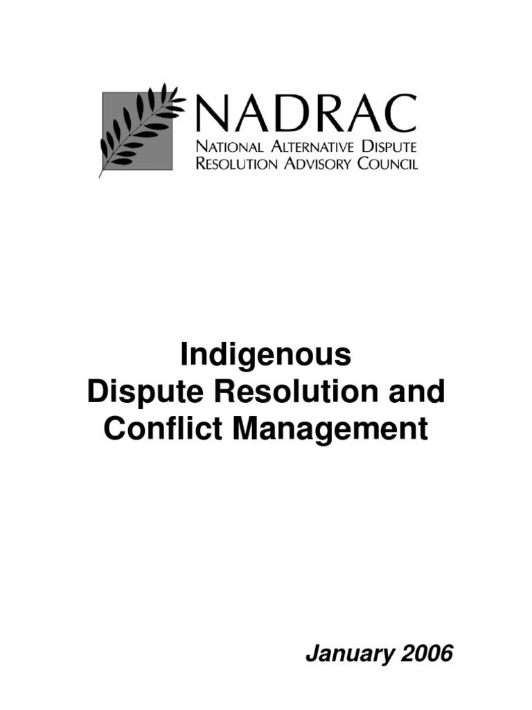 Indigenous Conflict Resolution Insights | PDF | Mediation | Indigenous ...