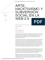 Arte Hacktivismo y Subversio N Social en