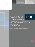 Glosario de Términos La Gestión Ambiental Peruana