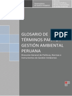 Glosario de Términos la Gestión ambiental Peruana