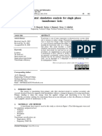 Experimental Simulation Analysis For Single Phase Transformer Tests