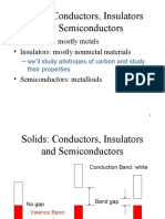 Solids: Conductors, Insulators and Semiconductors