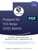 Talent Battle - TCS Ninja - 2022 - Batch - Guide - Version - 1.0