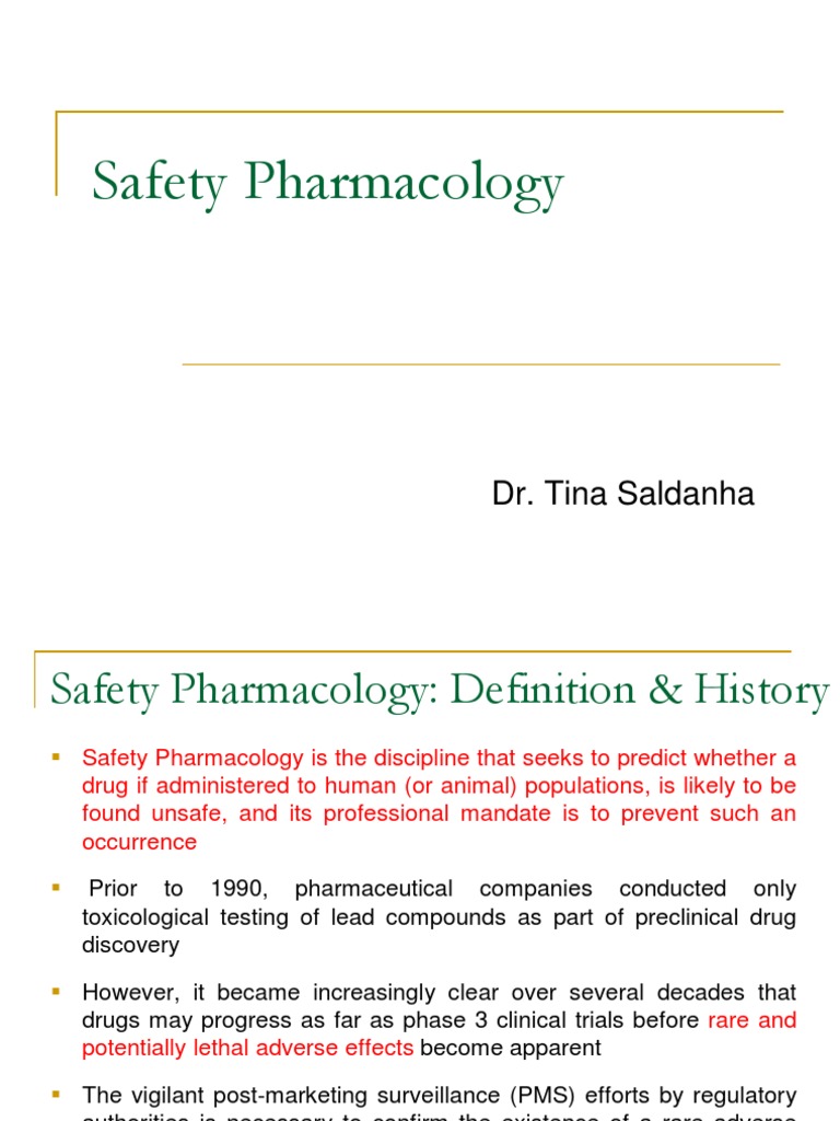 Safety Pharmacology PDF Pharmacology Phases Of Clinical Research