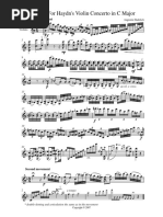 Cadenza For Haydn's Violin Concerto in C Major: First Movement