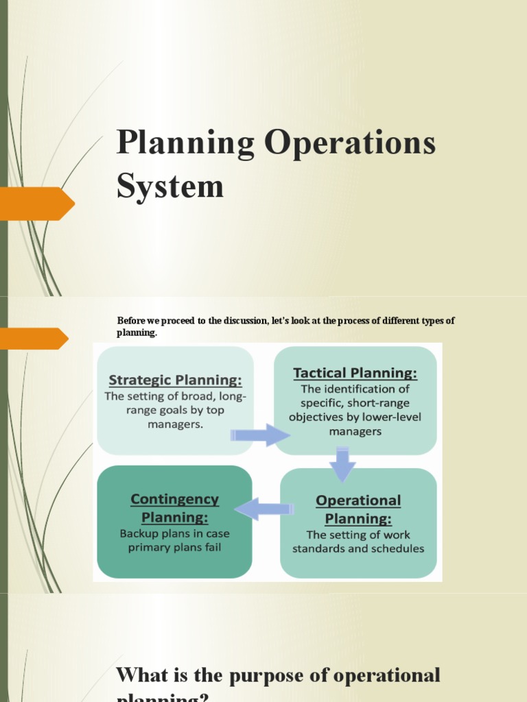 Planning Operations System | Download Free PDF | Strategic Planning
