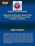 Download ANALISA KOEFISIEN GESEK PIPA ACRYLIC by Sofyan Hadi SN51695807 doc pdf