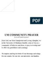 UM Community Prayer
