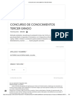 Concurso de Conocimientos Tercer Grado