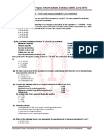 Revisionary Test Paper - Intermediate - Syllabus 2008 - June 2013: Paper - 8: Cost and Management Accounting