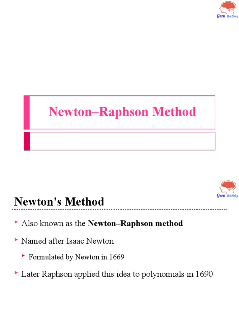 Overview of Newton-Raphson Method | PDF | Teaching Methods & Materials