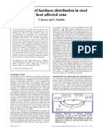 Prediction of Hardness Distribution in Steel Heat A Ffected Zone