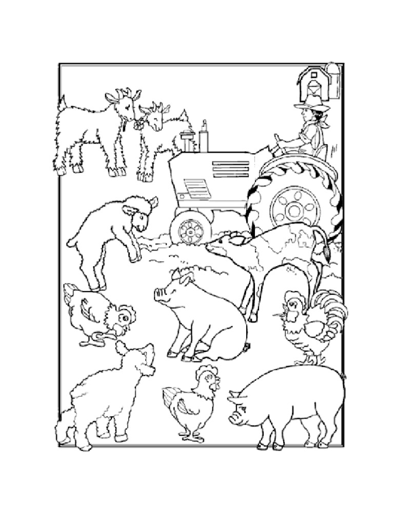 Farm Animals Coloring | PDF